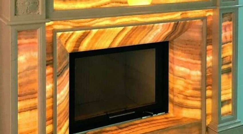 نمای واقعی سنگ مرمر پرتقالی در طراحی داخلی